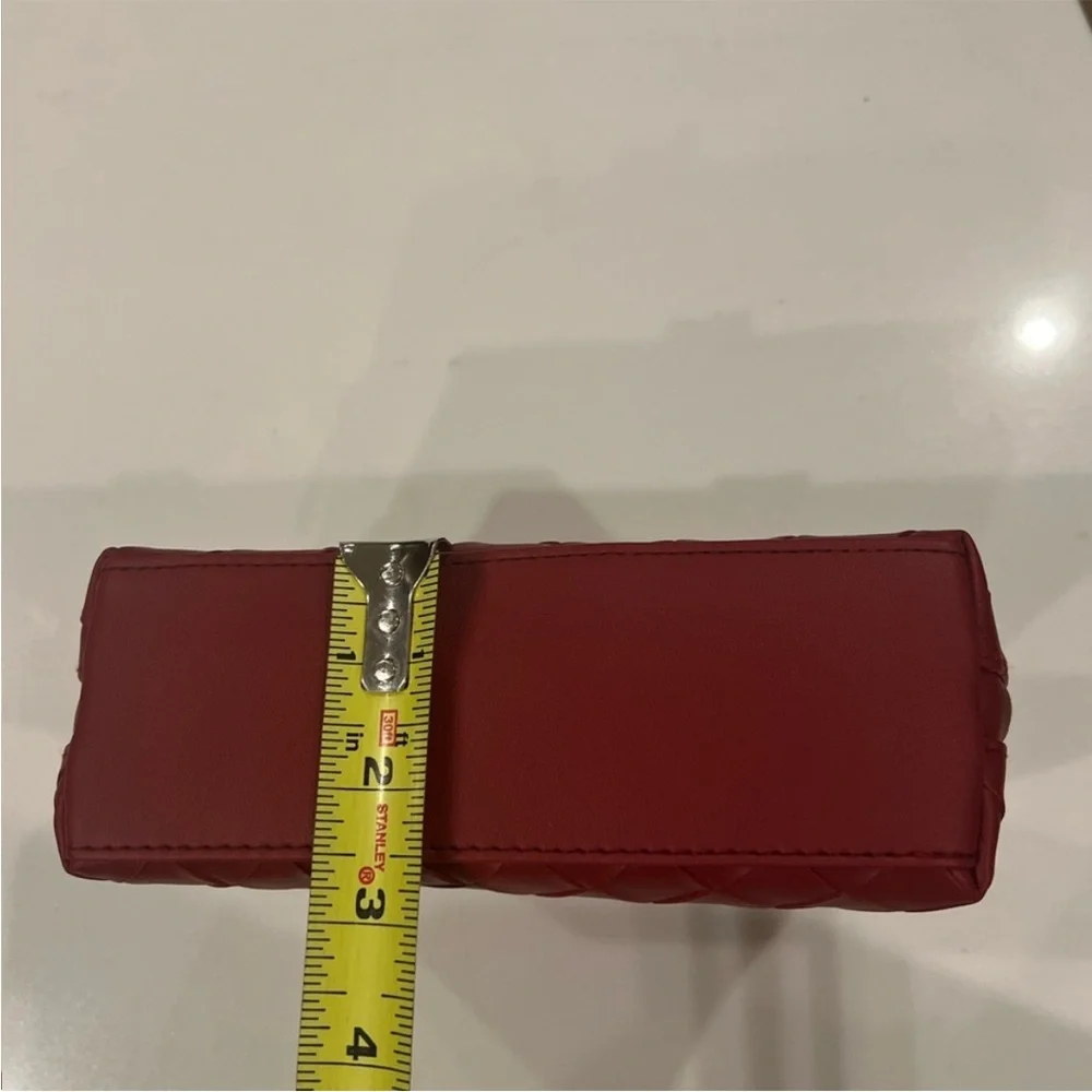 Neiman Marcus Red Loop Zipped Cosmetic / Makeup Bag [NEW]